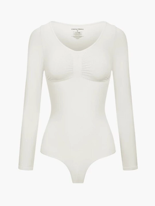 Foto van product cfab Shapingbody 'Bodysuit Sculpting Shapewear Longsleeve mit String' lichtgrijs
