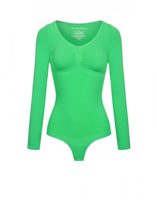 Foto van product cfab Shapingbody 'Bodysuit Sculpting Shapewear Longsleeve mit String' neongroen