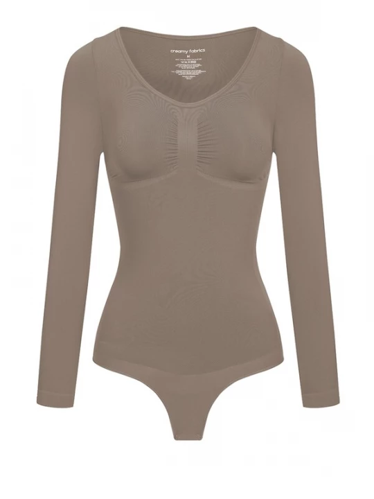 Foto van product cfab Shapingbody 'Bodysuit Sculpting Shapewear Longsleeve mit String' taupe