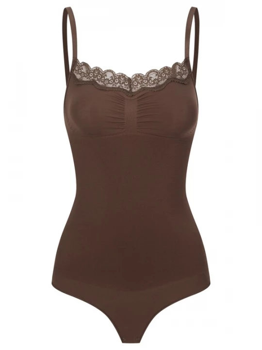 Foto van product cfab Shapingbody 'Bodysuit Sculpting Shapewear mit Lace' bruin