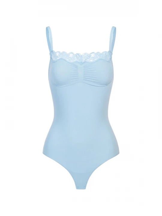 Foto van product cfab Shapingbody 'Bodysuit Sculpting Shapewear mit Lace' pastelblauw