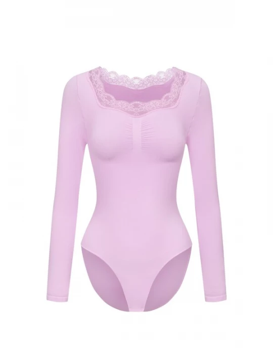 Foto van product cfab Shapingbody 'Lace Bodysuit Sculpting Shapewear Longsleeve mit Slip' orchidee