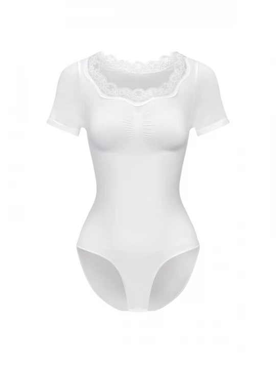Foto van product cfab Shapingbody 'Lace T-Shirt Bodysuit Sculpting Shapewear with slip' wit