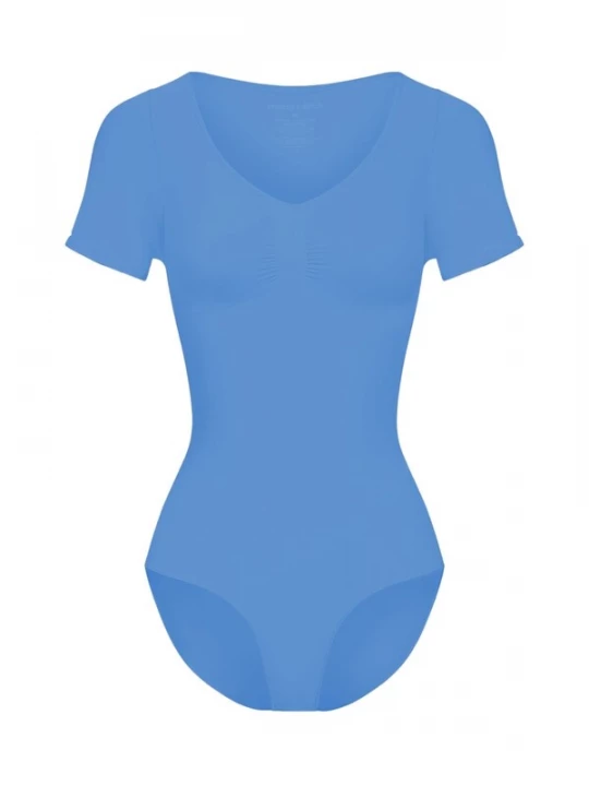 Foto van product cfab Shapingbody 'T-Shirt Bodysuit Sculpting Shapewear mit Slip' cyaan blauw
