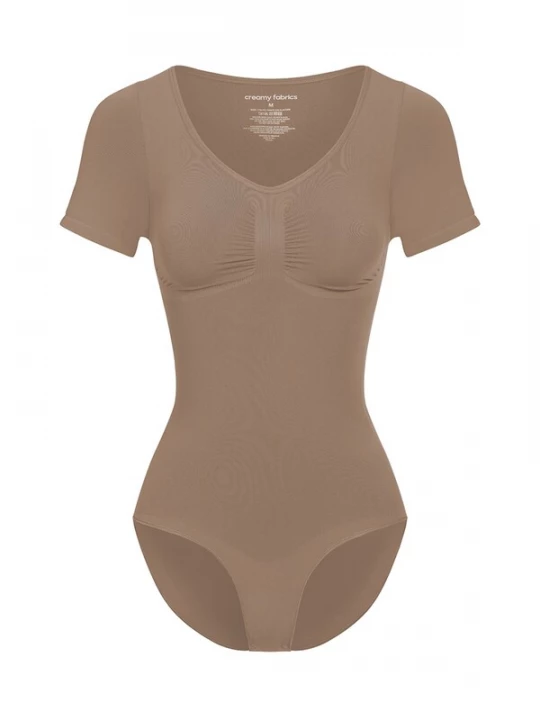 Foto van product cfab Shapingbody 'T-Shirt Bodysuit Sculpting Shapewear mit Slip' karamel