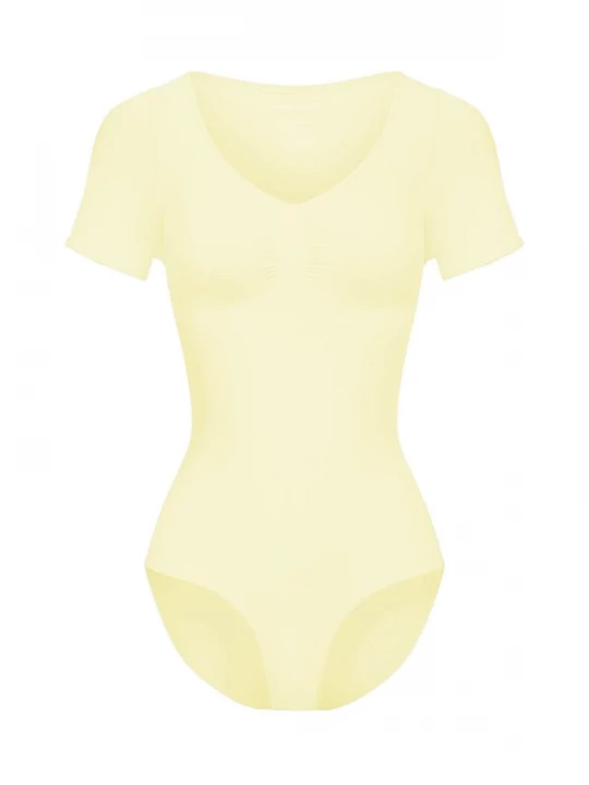 Foto van product cfab Shapingbody 'T-Shirt Bodysuit Sculpting Shapewear mit Slip' pasteelgeel