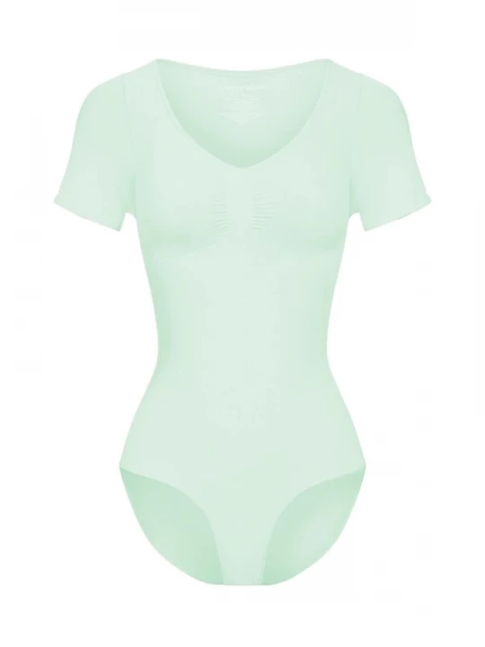 Foto van product cfab Shapingbody 'T-Shirt Bodysuit Sculpting Shapewear mit Slip' pastelgroen