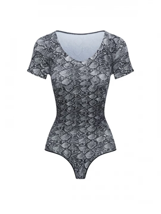 Foto van product cfab Shapingbody 'T-Shirt Bodysuit Sculpting Shapewear mit String' antraciet