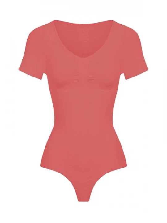Foto van product cfab Shapingbody 'T-Shirt Bodysuit Sculpting Shapewear mit String' koraal
