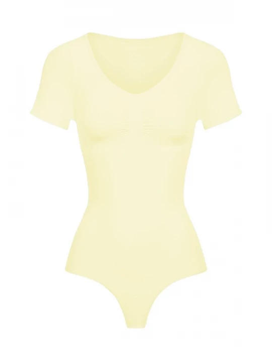 Foto van product cfab Shapingbody 'T-Shirt Bodysuit Sculpting Shapewear mit String' lichtgeel