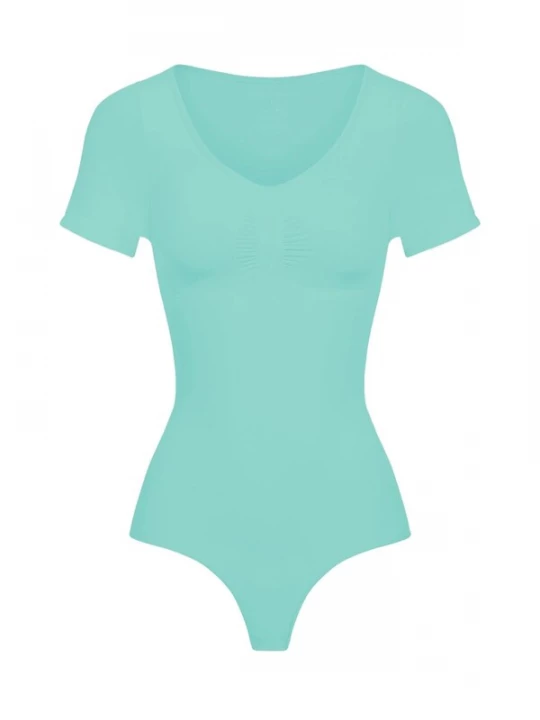 Foto van product cfab Shapingbody 'T-Shirt Bodysuit Sculpting Shapewear mit String' mintgroen