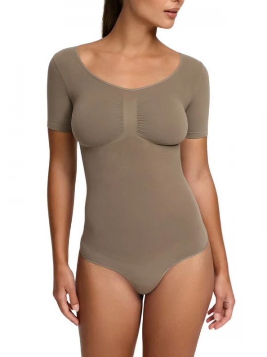 Foto van product cfab Shapingbody 'T-Shirt Bodysuit Sculpting Shapewear mit String' taupe
