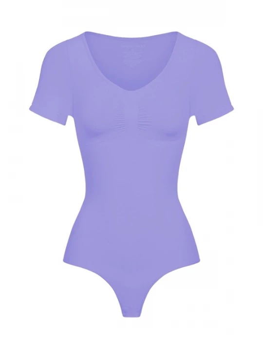 Foto van product cfab Shapingbody 'T-Shirt Bodysuit Sculpting Shapewear mit String' violetblauw