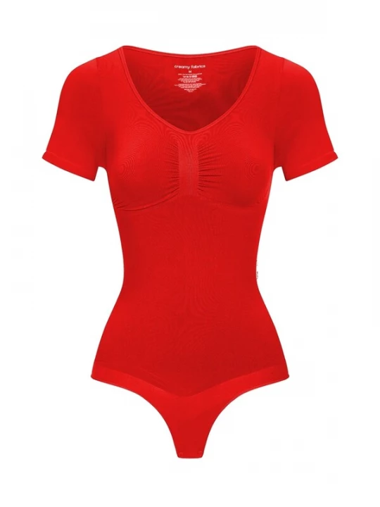 Foto van product cfab Shapingbody 'T-Shirt Bodysuit Sculpting Shapewear mit String' vuurrood