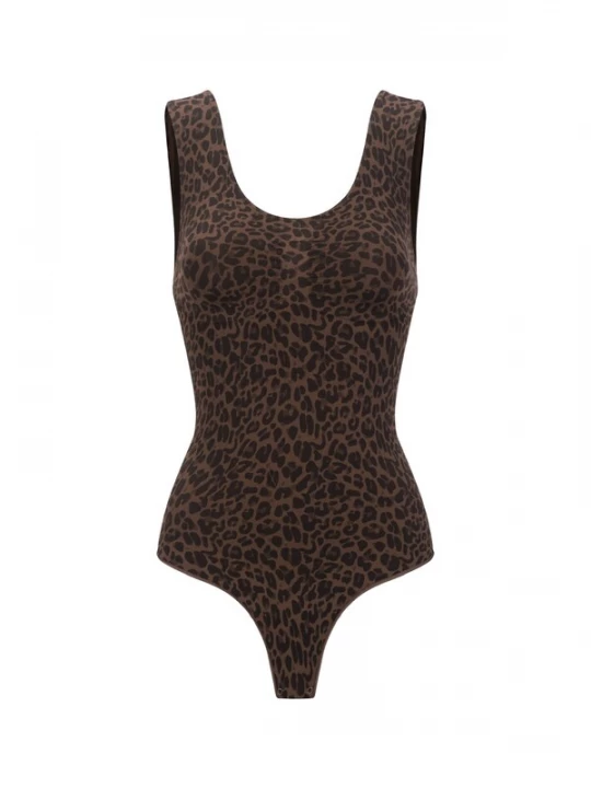 Foto van product cfab Shapingbody 'Tank Bodysuit Sculpting Shapewear mit String' bruin gemêleerd