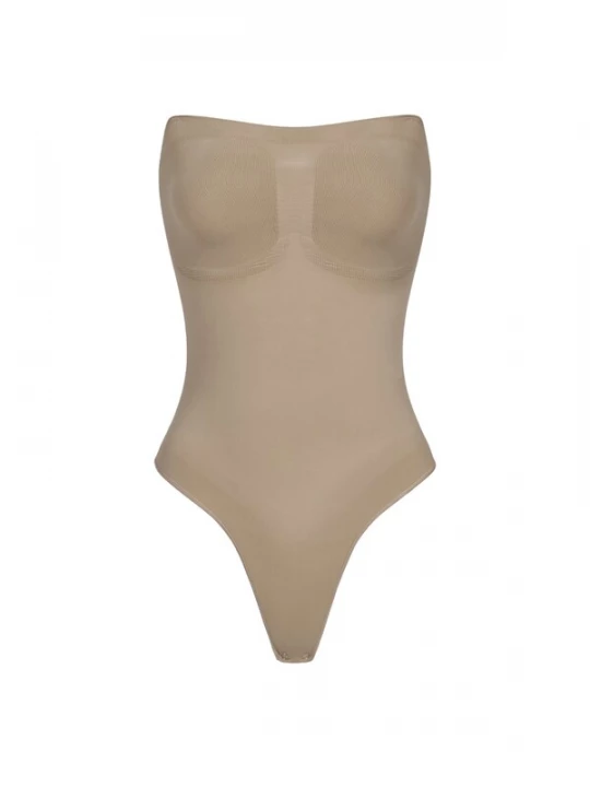 Foto van product cfab Shapingbody 'Trägerloser Bodysuit Sculpting Shapewear mit String' donkerbeige