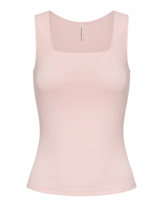 Foto van product cfab Top 'Cotton Tanktop mit eckigem Ausschnitt' pink