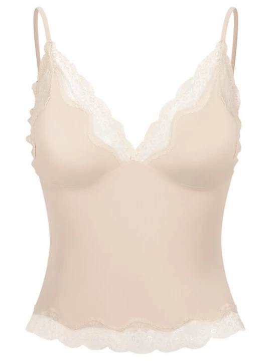 Foto van product cfab Top 'Deep Neck Lace Top' sand