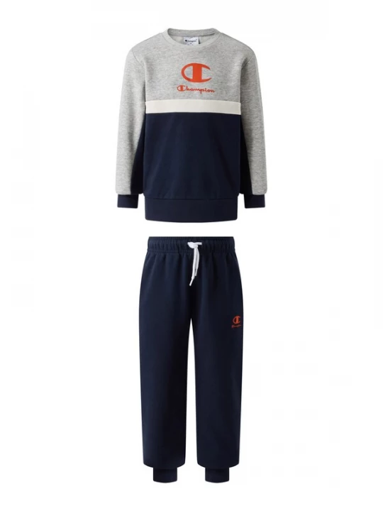 Foto van product Champion Joggingpak navy / grijs gemêleerd / lichtrood / offwhite