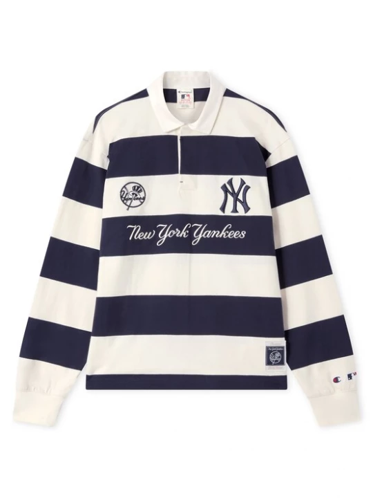 Foto van product Champion Shirt navy / lichtgeel / wit