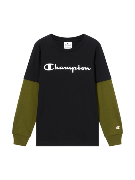 Foto van product Champion Shirt olijfgroen / zwart / wit