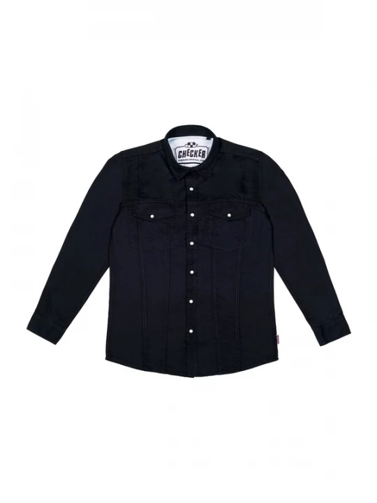 Foto van product Checker Overhemd ' Dynasty Denim ' navy