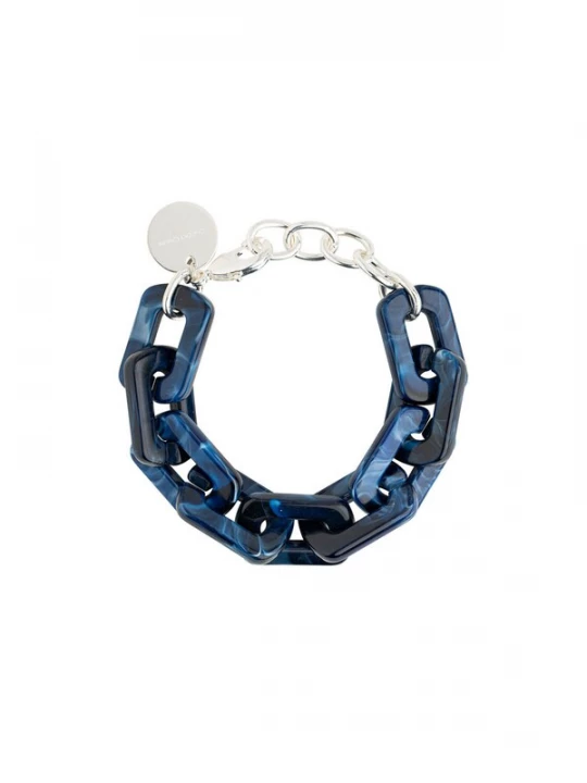 Foto van product Cheeky Chain Munich Armband 'Kelly' blauw / marine / zilver