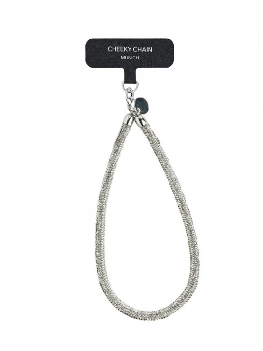Foto van product Cheeky Chain Munich Smartphonehoesje 'Estelle' zilver / transparant