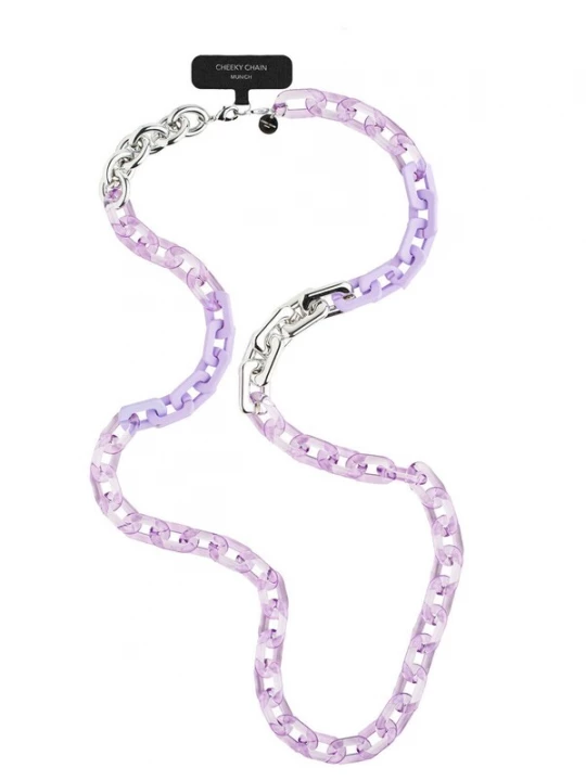 Foto van product Cheeky Chain Munich Smartphonehoesje 'Funky' lichtlila / zwart / zilver