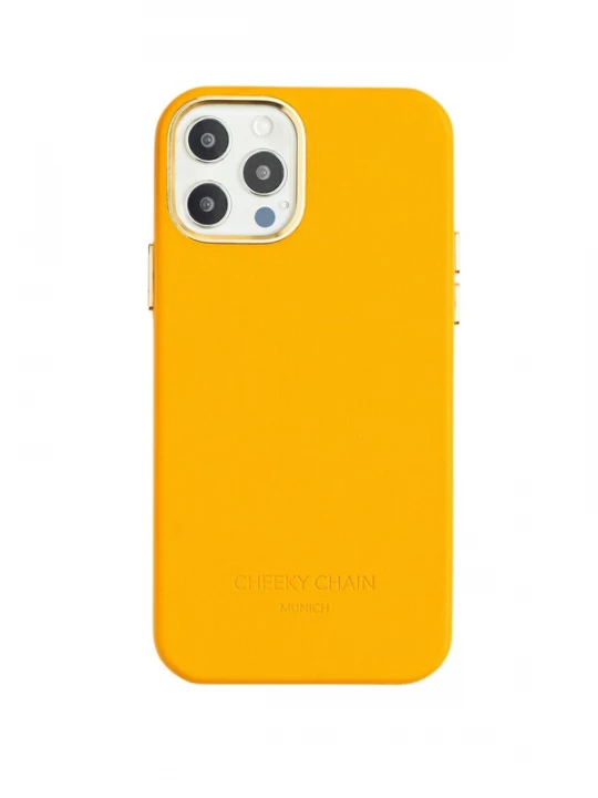 Foto van product Cheeky Chain Munich Smartphonehoesje 'iPhone 12 Mini' goud / oranje