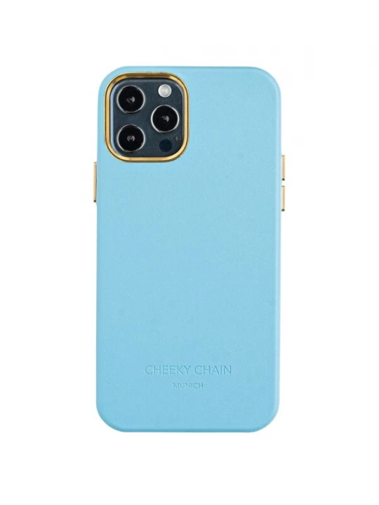Foto van product Cheeky Chain Munich Smartphonehoesje 'iPhone 12 Mini' hemelsblauw / goud