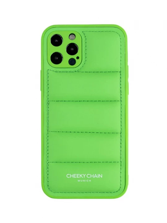 Foto van product Cheeky Chain Munich Smartphonehoesje 'iPhone 14 Pro' limoen / wit