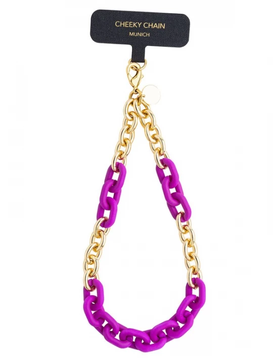 Foto van product Cheeky Chain Munich Smartphonehoesje 'Lio' goud / lila