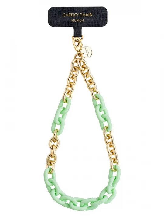 Foto van product Cheeky Chain Munich Smartphonehoesje 'Lio' goud / mintgroen