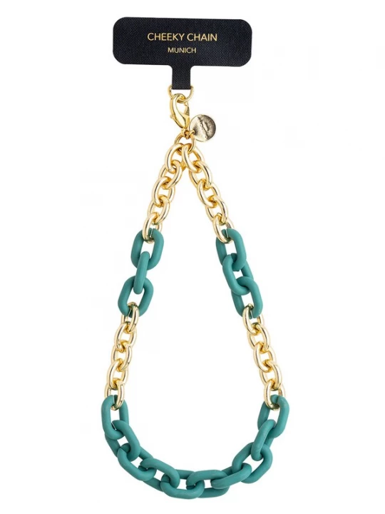 Foto van product Cheeky Chain Munich Smartphonehoesje 'Lio' goud / petrol