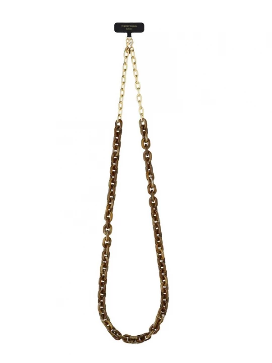 Foto van product Cheeky Chain Munich Smartphonehoesje 'Mathilda' kastanjebruin / goud