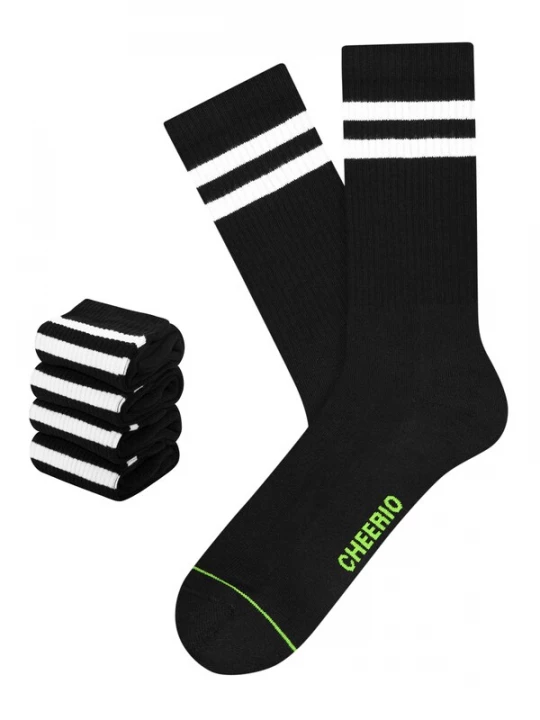 Foto van product CHEERIO* Sokken 'TENNIS TYPE 4P' zwart / wit