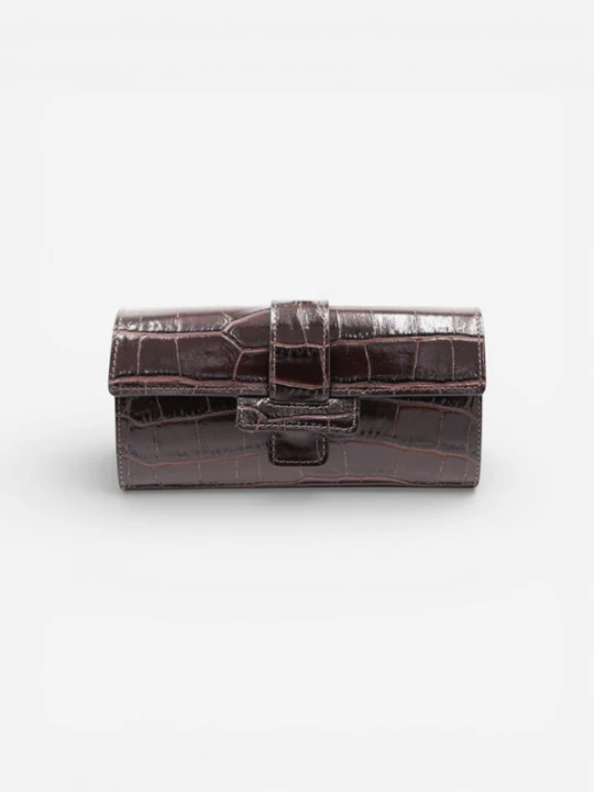 Foto van product Cheval Firenze Portemonnee 'DEAN CROC' donkerbruin