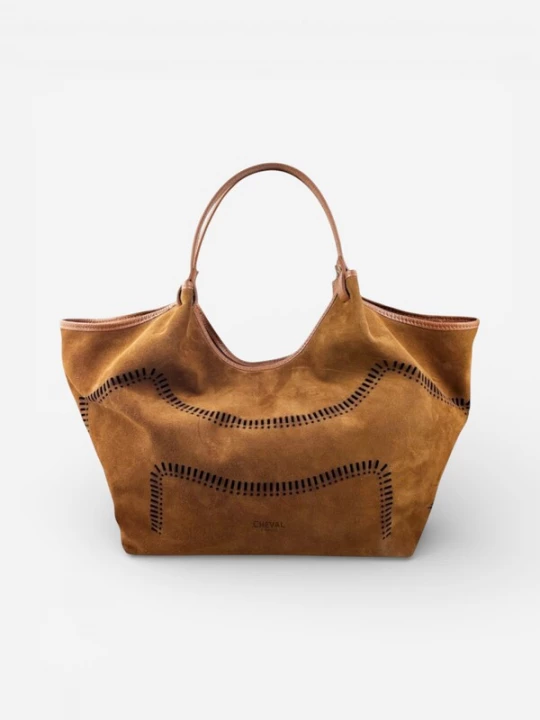 Foto van product Cheval Firenze Schoudertas 'Madera Suede' camel
