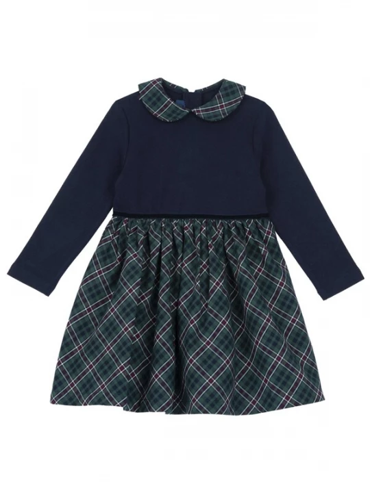Foto van product Chicco Jurk navy / groen / wijnrood / wit