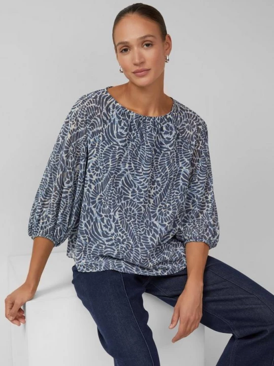 Foto van product Chiffon blouse met 3 / 4 mouwen en all-over print s.Oliver