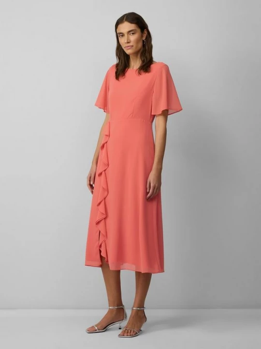 Foto van product Chiffon jurk met volants en boothals s.Oliver