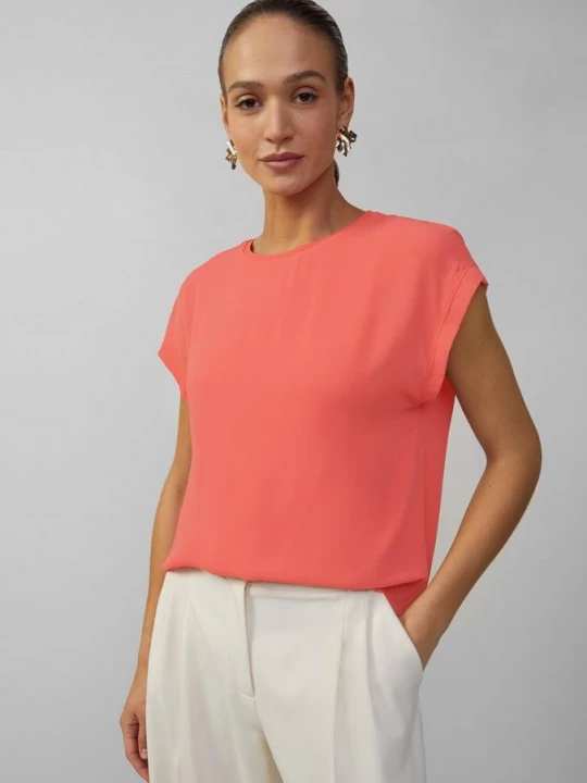 Foto van product Chiffon shirt met dubbele laag en oversized schouders s.Oliver rood