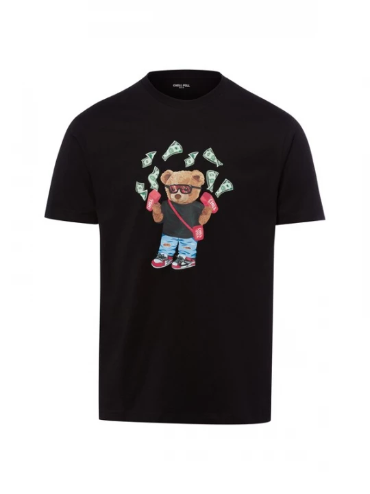 Foto van product Chill Pill Shirt ' Money Gun Bear ' gemengde kleuren / zwart