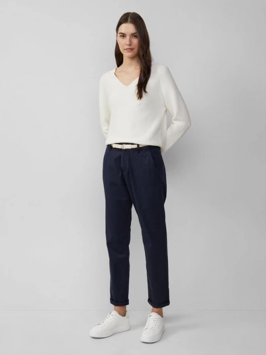 Foto van product Chino met gevlochten riem en garment dye s.Oliver blauw