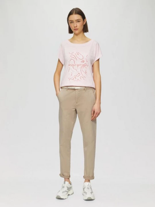 Foto van product Chino met gevlochten riem en garment dye s.Oliver bruin