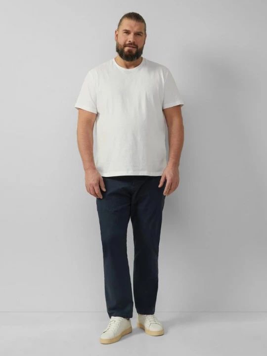 Foto van product Chino met relaxed fit van stretchkatoen s.Oliver blauw