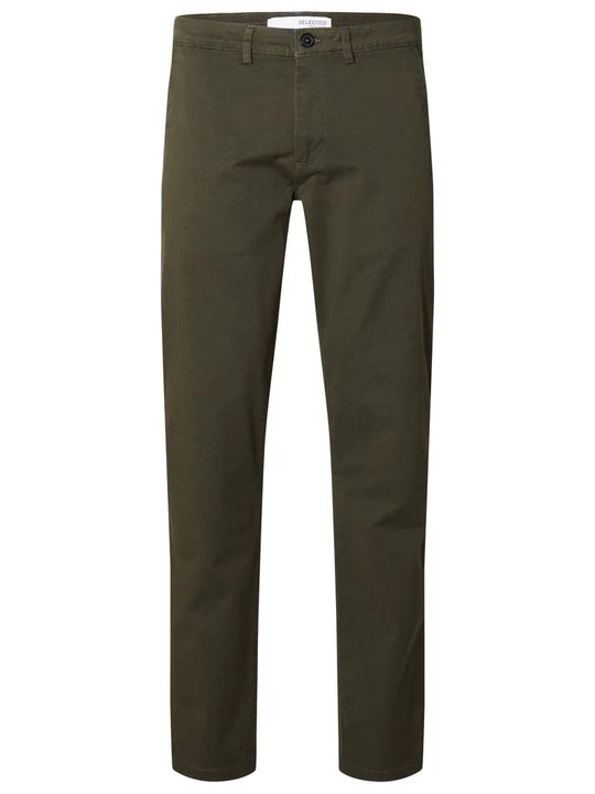 Foto van product Chino Selected donkergroen