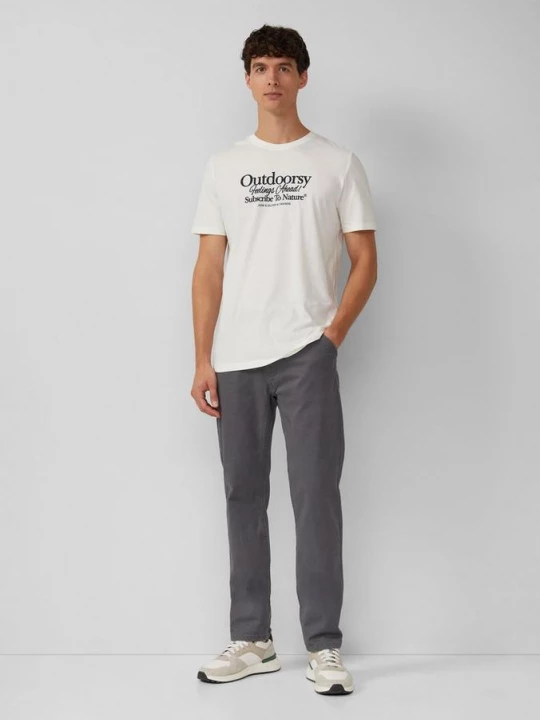 Foto van product Chino van katoenmix met logodetails s.Oliver grijs