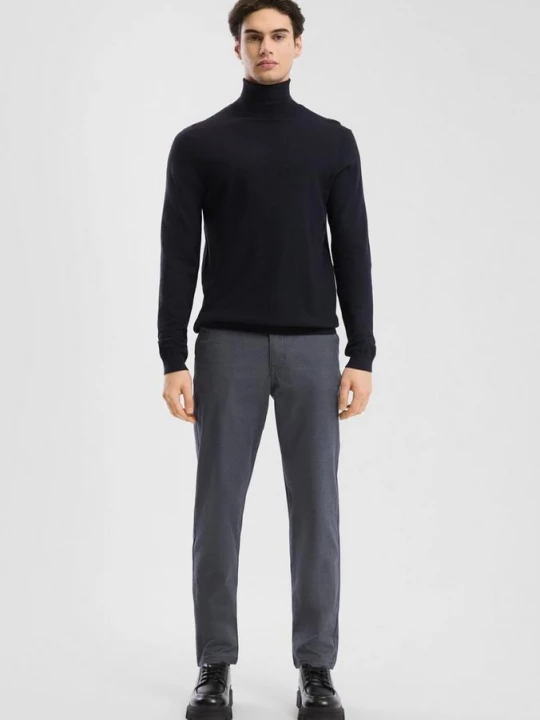 Foto van product Chino van tweekleurige Oxford-stof QS grijs